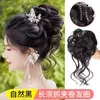 Pinza para el cabello tipo peluca con cabello largo y rizado, anillo para moño perezoso, peinado de moño, accesorio para el cabello de recogido tipo barba de dragón