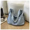Bolsa Grande de Lona de Mezclilla 2026 Nueva de Moda Bolso Cruzado de Lona Gran Capacidad Bolso Tote Elegante Versátil para Mujer