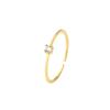 Anel de prata esterlina S925 com diamante único e design de nicho simples para mulheres, pequeno anel Qing, novo anel de personalidade aberto, atacado