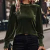 Roupas Femininas Transfronteiriças Europeias e Americanas Primavera 2026 Nova Cor Sólida Solta Reta Camisa Feminina Casual Simples Europeia e Americana