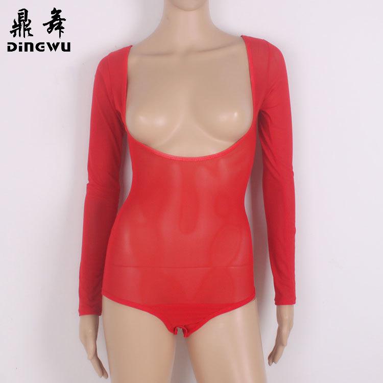 水纱连体托胸长袖-1