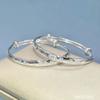 Pulsera de plata de ley s9999 para hombre y mujer, articulación de bambú, pulsera sólida de empuje y extracción para bebé, regalo de cumpleaños de luna llena para bebés y niños