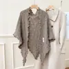 Colección de otoño e invierno transfronteriza: bufandas triangulares y chales de punto de moda con mezcla de lana, perfectos como prendas de abrigo o chales para mujer; venta al por mayor del fabricante