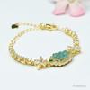 Pulsera de Jade Grado A Natural Guan Yu Cuentas de Hoja de Agua Azul Jade Fábrica Venta al por Mayor y Entrega S4050401L