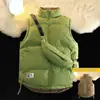 Chal Reversible 2025 Nuevo de Alta Calidad Color Sólido Engrosado con Bolso al Hombro Marca Juvenil Moderna Cuello Alto Chaqueta Transfronteriza