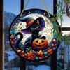 Pegador de Sol Popular de Acrílico Transfronteiriço Pingente de Bruxa de Halloween Disco Colorido Decoração de Parede