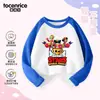 Camiseta de manga comprida masculina do Brawl Stars, camiseta básica infantil de algodão fino, roupas para meninos para primavera e outono