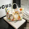 Sitio Independiente Temu Bolso de Mano de Nuevo Estilo Transfronterizo Impermeable PVC+Lona Portátil para Viajes Diarios Bolso de Hombro Bolso Tote