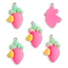 Acessórios de Joias de Resina Fofos de Desenho Animado Pingentes Estilo Misto Vermelho Rosa Pingente para Pulseira Chaveiro Bolsa DIY U124