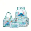 Nueva Mochila Estudiante Stitch para la Temporada de Regreso a Clases Ligera y que Reduce la Carga Gran Capacidad para Grados 1-6 Niños y Niñas Bolso de Hombro