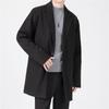 Abrigo de Lana para Hombre Traje de Otoño e Invierno Gabardina Gruesa de Largo Medio Top de Estilo Coreano Traje Casual Abrigo de Lana para Hombre
