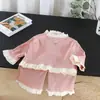 Conjunto de Roupa de Outono para Meninas 2026 Novo Estiloso Conjunto de Duas Peças Primavera e Outono para Bebê Menina com Laço Grande nas Costas Tendência
