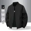 Chaqueta Nueva de Otoño 2026, Chaqueta Lisa de Color Sólido con Cuello de Béisbol para Hombres y Adolescentes, Abrigo de Otoño con Cierre de Doble Cremallera