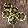 Latón Cinco Emperadores Dinero Engrosado Grande Cinco Emperadores Cobre Dinero Shunzhi Kangxi Yongzheng Qianlong Jiaqing Cobre Dinero Artesanías Venta al por Mayor