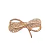 Broche de Laço Totalmente Cravejado, Alfinete Anti-Exposição Simples de Alta Qualidade para Mulheres, Design Exquisito, Decoração Fixa Versátil