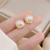 Pendientes de perlas de alta calidad, diseño de nicho exquisito, elegantes, de moda, para otoño e invierno, populares, ligeros y de lujo, joyería para las orejas.