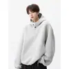Moletom com Capuz de Alta Qualidade na Moda para Homens, Nova Jaqueta com Design de Botões Estilo Americano, Blusa Hoodie Casual para Primavera e Outono