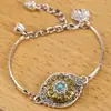 Pulsera de Aleación Estilo Étnico Chino Joyería Flor de Loto Flor de Nicho Metal Accesorios de Regalo de Gama Alta Decoración al por Mayor