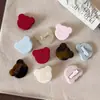Pinza para el pelo de oso de acetato con letras repujadas estilo coreano, pinza de pico de pato lateral suave y delicada, accesorio para el pelo de princesa dulce, pinza para el flequillo