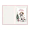 Tarjetas de Felicitación Navideñas Transfronterizas Decoraciones de Velas de Copo de Nieve Navideño Tarjetas de Agradecimiento Navideñas con Sobres y Pegatinas