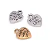 Accesorios para joyería DIY material con cuentas hechas a mano accesorios Colgante de amor de aleación de plata de Tíbet Pulsera cuentas sueltas