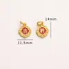 Fuerte retención de color arena dorada accesorios joyería diy oro antiguo gota de aceite colgante auspicioso pulsera pulsera cuerda collar colgante material