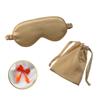 Set de dos piezas de bolsa de almacenamiento para antifaz de seda transfronterizo, para dormir, portátil, para sombrear los ojos, se puede añadir logotipo
