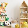 Nuevo LD94012 Dibujo Animado Panda Mono Jirafa Pila de Animales Habitación Infantil Entrada Hogar Adhesivo de Pared Decorativo
