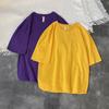 Camiseta de manga curta de cinco mangas, roupas masculinas, moda da moda, marca solta, estilo Hong Kong, TikTok, meia manga, estilo Harajuku, camiseta simples
