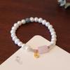 Pulseira de Pérolas de Água Doce Naturais Novo Estilo Chinês Estilo Nacional Pulseira Pingente de Cabacinha de Alta Qualidade Flores Fresca e Elegante