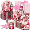 Mm301 Vermelho Natal Papai Noel Feriado Aniversário Louça para 8 Pessoas Conjunto de 4 Peças Prato de Papel Copo de Papel