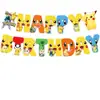 Tema Pikachu Pokémon Decoración de Fiesta de Cumpleaños Pokémon Traje Bandeja de Papel Globo Pancarta Tarjeta para Pastel