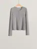 Suéter de Tricô Falso Duas Peças de Manga Longa Cuidadosamente Selecionado, Camisa Básica Feminina da Moda para o Trabalho, Roupa de Outono Estilo Coreano Slim Fit