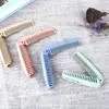 Peine plegable pequeño y lindo para estudiantes, doble uso, portátil, para viajes al aire libre, peine de plástico para rizar, dientes finos, peine plegable