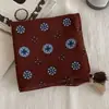 Lenço Quadrado Pequeno de Algodão e Linho 58 para Mulheres, Lenço Artístico Estilo Coreano com Bolinhas e Franjas, Lenço Paisley, Lenço de Pescoço com Toque de Luxo