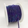 Nova Corrente de Garra com Strass Colorido Galvanizado, Corrente de Diamante Colorida, Acessórios Densos para Joias DIY