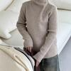 Suéter Suave de Cuello Medio Alto para Otoño e Invierno para Niño Nuevo Suéter de Capa Base Casual Cálido de Estilo Occidental para Niño Suéter de Moda
