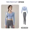 Ropa de Yoga para Mujer 2025 Nuevo Estilo Pilates Ropa de Entrenamiento de Alta Gama Tops Deportivos Adelgazantes Fitness Manga Larga Modelos de Otoño e Invierno