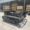 Cortador de Grama de Esteira a Gasolina, Cortador de Grama Controlado Remotamente Todo-o-Terreno, Máquina de Capina para Limpeza de Pomares e Encostas, Máquinas Agrícolas
