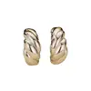 Aretes de moda transfronterizos de Europa y Estados Unidos con forma de croissant chapados en oro de 18 quilates aretes simples de plata 925 aretes venta al por mayor