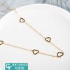 Collar colgante de corazón pequeño geométrico de acero inoxidable temperamento femenino versátil dulce ins diseño nicho sentido cadena clavicular