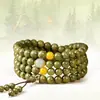 Pulsera Aquilarius Nudo de Azúcar Cuadrado Nueve Sumergidos Grado 6mm Pulsera Aquilarius Madera Ajedrez Verde Silvestre Natural