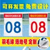 Número de cancha de bádminton Número de cancha de tenis voleibol 25X60 Número de cancha de tenis de mesa Números de sede de competencia deportiva