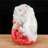 Xinjiang Hotan - Colgante de jade rojo, blanco, dorado, de seda, jade Pixiu, para hombre y mujer, con piedra de sangre, para collar y productos vivos