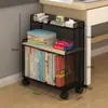Estante pequena para mesa, móvel, com rodinhas, armazenamento de livros, prateleira de exposição, de chão, estante simples de mesa para o lado de uma carteira de sala de aula