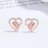 Preciosos pendientes de botón para mujer plata de ley 925 nuevo diseño de nicho con forma de corazón arete de cartílago de moda personalidad temperamento joyería de oído ins