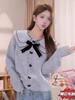 Otoño e Invierno Nuevo Estilo Coreano Estilo Occidental Reductor de Edad Suelto Perezoso Suave Cera Cuello Muñeca Chaqueta Cárdigan Tejida Top de Mujer