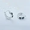Saijia Arco del Triunfo Moda de Alta Gama Cuadrado Perla Orejeras de Clip Diseño de Nicho Lujo Ligero Metal Aro en Forma de C Pendientes