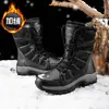 Botas de Lã de Inverno para Homens, Botas de Neve Quentes, Sapatos de Algodão de Cano Alto para Homens, Botas de Caminhada de Tamanho Grande Transfronteiriças, Botas para Casal com Pelo Extra