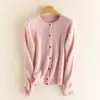 Cardigan de Punto Trenzado de Cachemira de Color Sólido, Estilo Suave y Pegajoso, para Mujer, Cuello Redondo, Tejido Holgado, Sensación de Prenda Exterior Pequeña, Top de Otoño